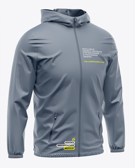Hooded Windbreaker Mockup
