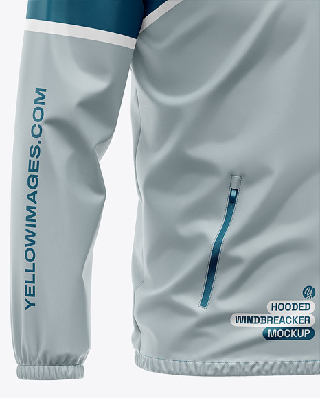 Hooded Windbreaker Mockup