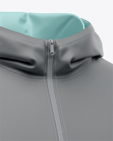 Hooded Windbreaker Mockup