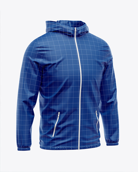 Hooded Windbreaker Mockup