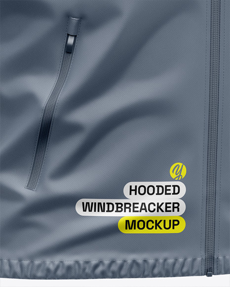 Hooded Windbreaker Mockup
