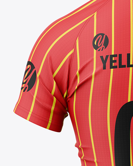 Tight Fit V-Neck Soccer Jersey Mockup