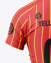 Tight Fit V-Neck Soccer Jersey Mockup