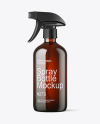 16oz Amber Spray Bottle Mockup