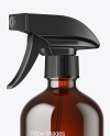 16oz Amber Spray Bottle Mockup