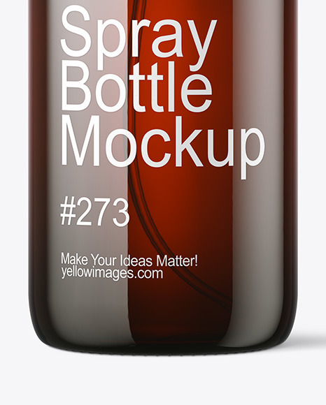 16oz Amber Spray Bottle Mockup