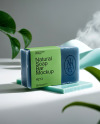Handmade Soap Bar with Paper Label Mockup