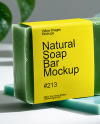 Handmade Soap Bar with Paper Label Mockup