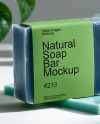 Handmade Soap Bar with Paper Label Mockup