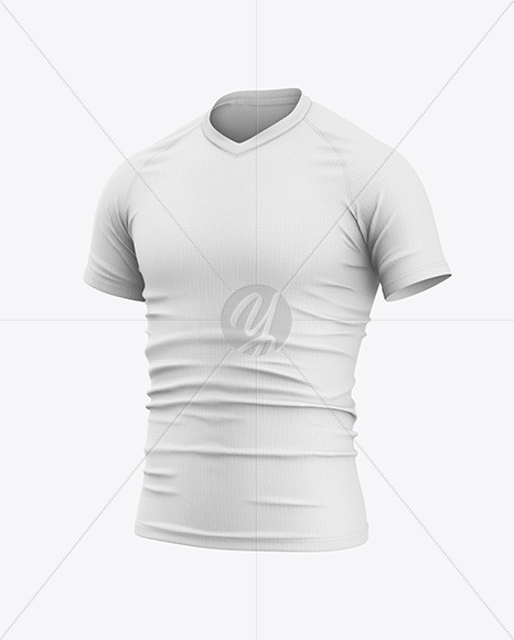 Tight Fit V-Neck Soccer Jersey Mockup