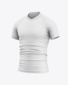 Tight Fit V-Neck Soccer Jersey Mockup