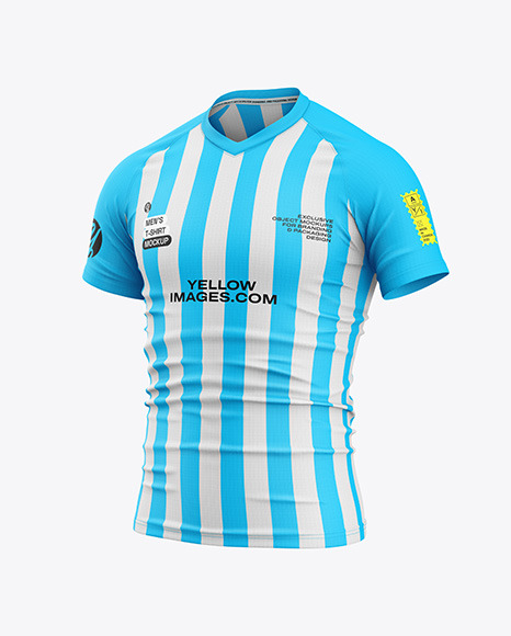 Tight Fit V-Neck Soccer Jersey Mockup
