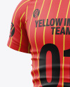 Tight Fit V-Neck Soccer Jersey Mockup