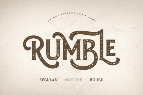 Rumble - Unique Vintage Serif Font - Rounded