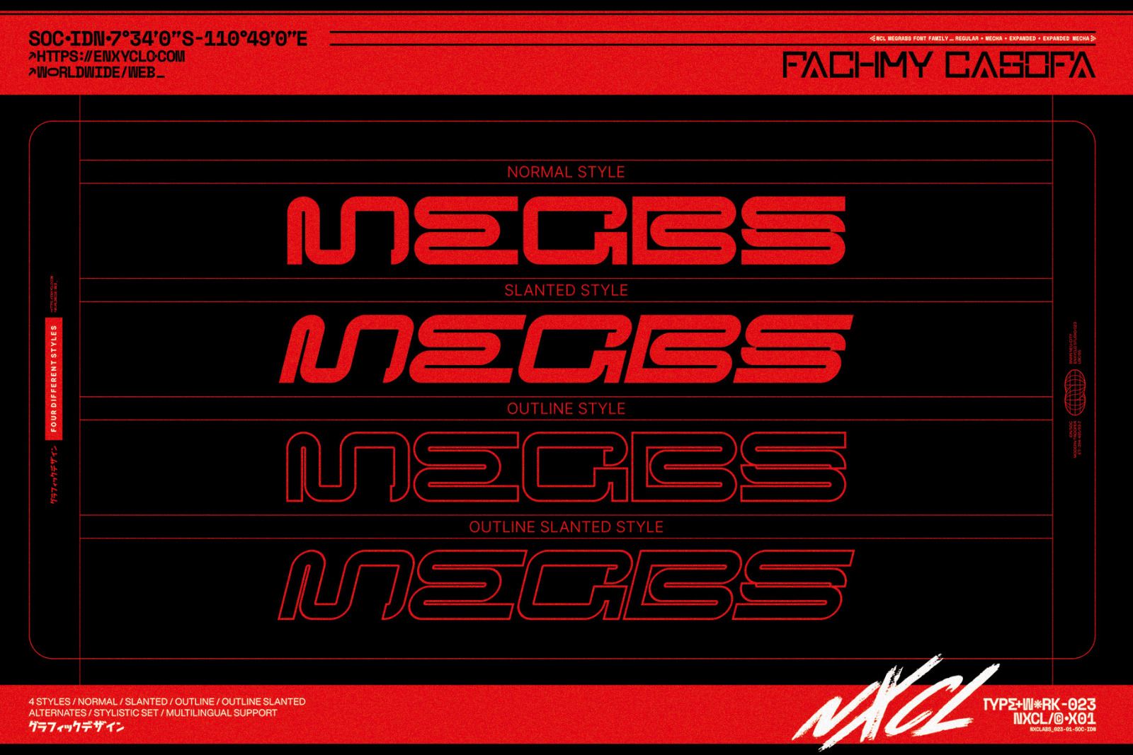 NCL Megrabs Font Family NCL Megrabs Font Family