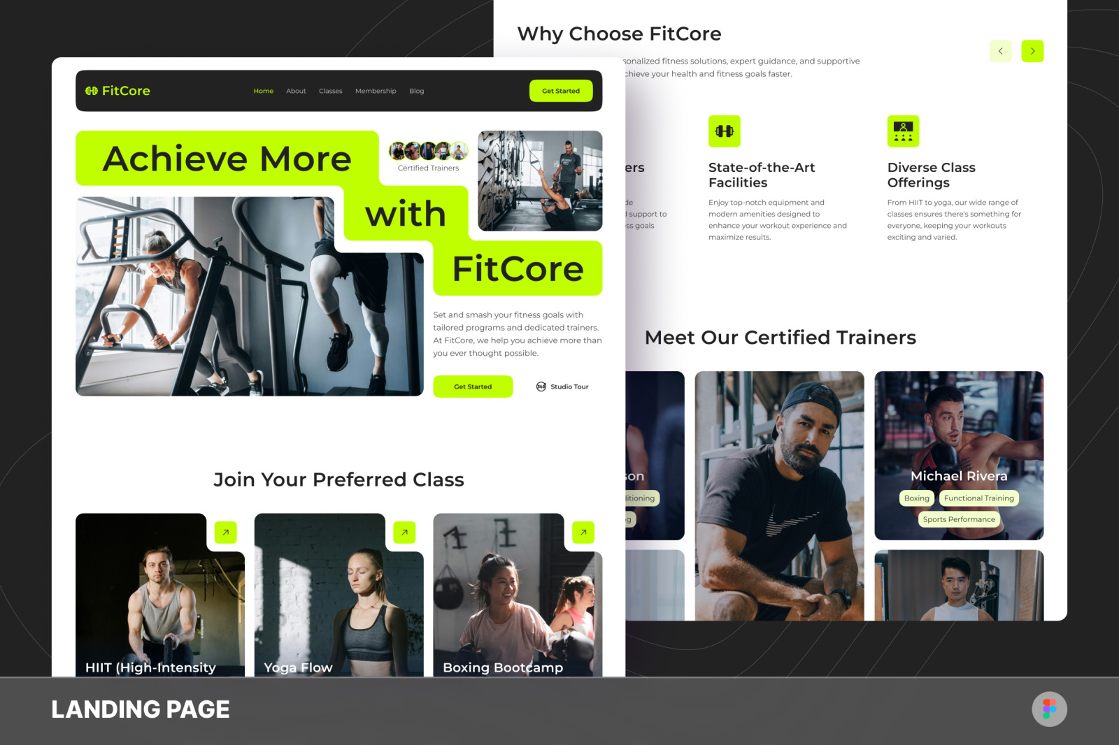 FitCore - Fitness Center Landing Page FitCore - Fitness Center Landing Page