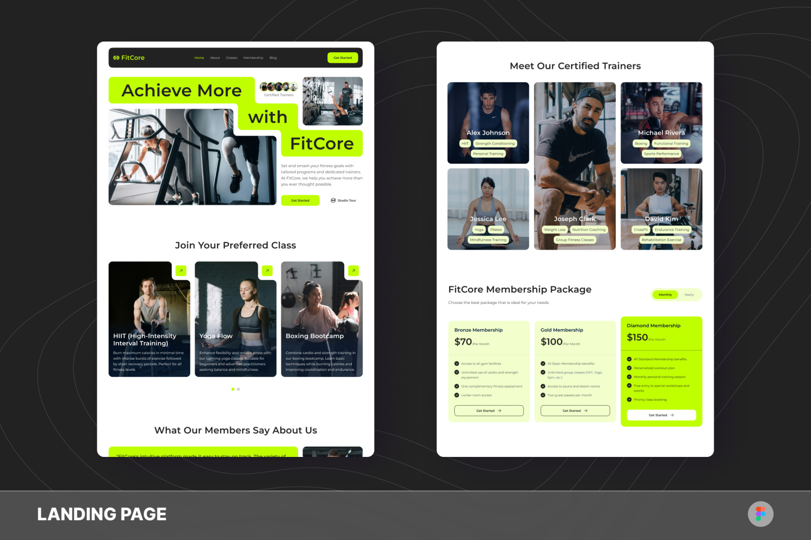 FitCore - Fitness Center Landing Page FitCore - Fitness Center Landing Page
