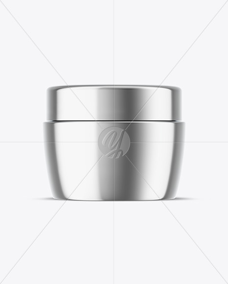 Metallic Cosmetic Jar Mockup