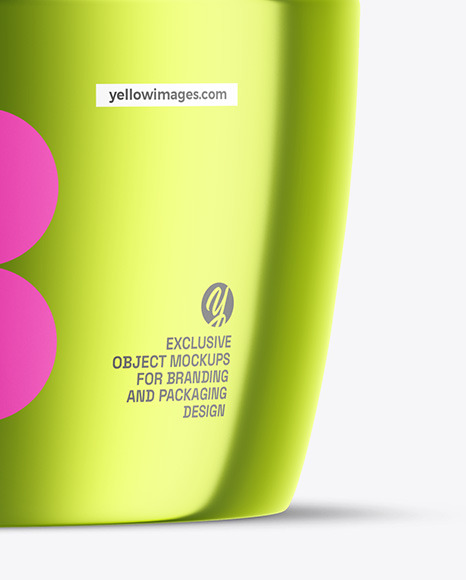 Metallic Cosmetic Jar Mockup