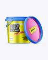 Matte Plastic Bucket with Handle Mockup