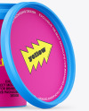 Matte Plastic Bucket with Handle Mockup