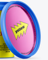 Matte Plastic Bucket with Handle Mockup