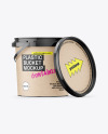 Glossy Plastic Bucket with Handle Mockup