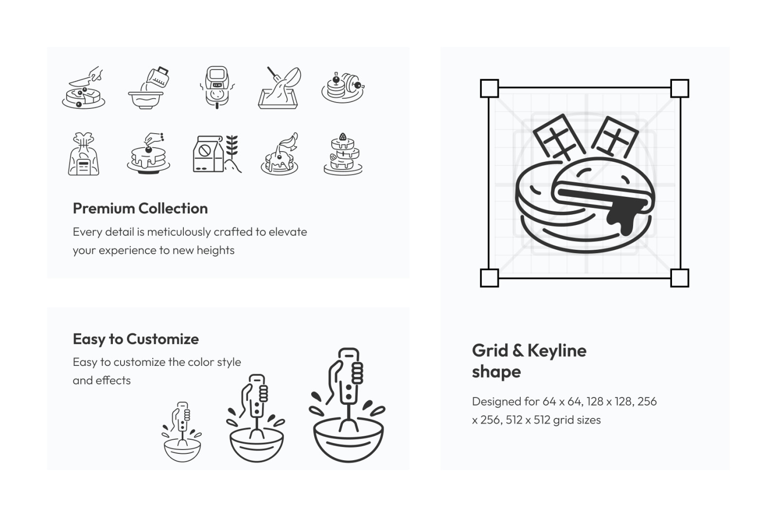 Linear Pancake Icons Linear Pancake Icons