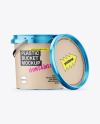 Metallized Plastic Bucket with Handle Mockup