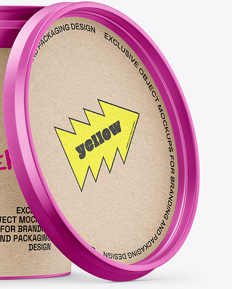 Matte Metallic Bucket with Handle Mockup