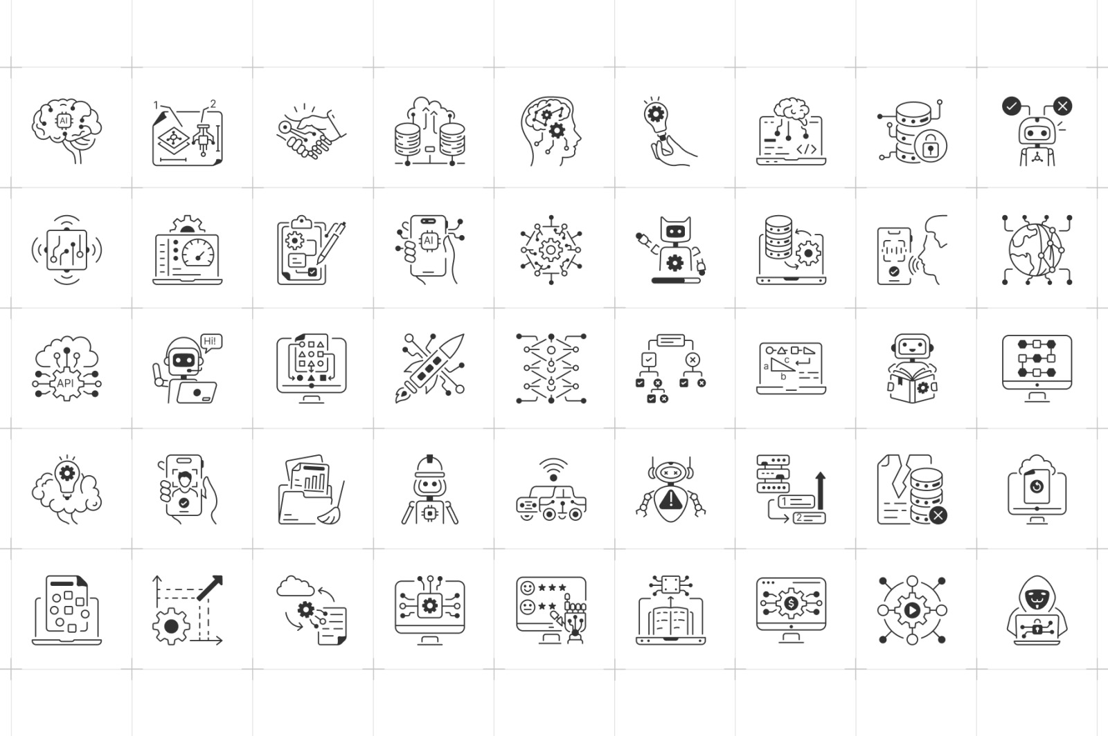 Animated Machine Learning Icons Animated Machine Learning Icons