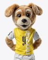 Sports Mascot Dog Wearing a T-Shirt and Shorts Mockup
