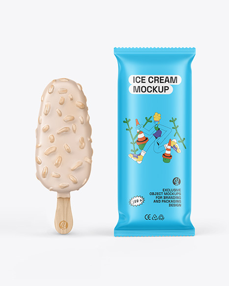 Matte Flow Pack W/ Ice Cream Mockup