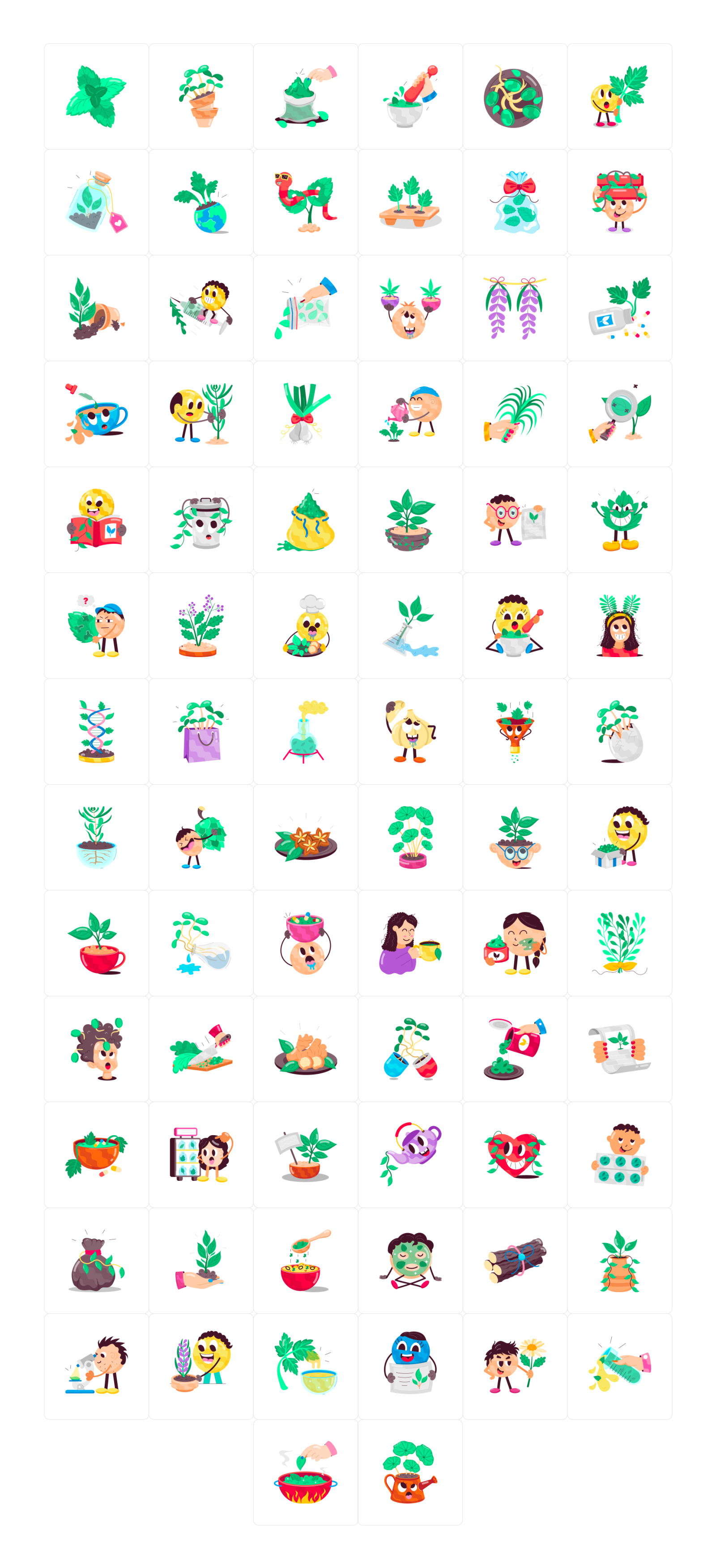Animated Herb Stickers Animated Herb Stickers