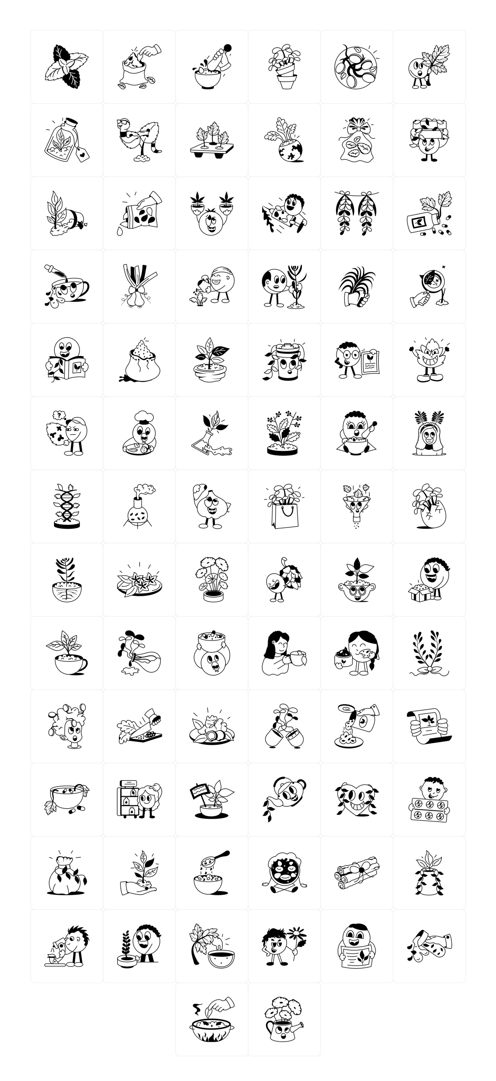 Animated Herb Stickers Animated Herb Stickers
