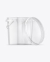 Clear Plastic Bucket with Handle Mockup