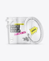 Clear Plastic Bucket with Handle Mockup