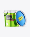 Clear Plastic Bucket with Handle Mockup