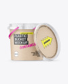 Clear Plastic Bucket with Handle Mockup