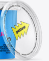 Clear Plastic Bucket with Handle Mockup