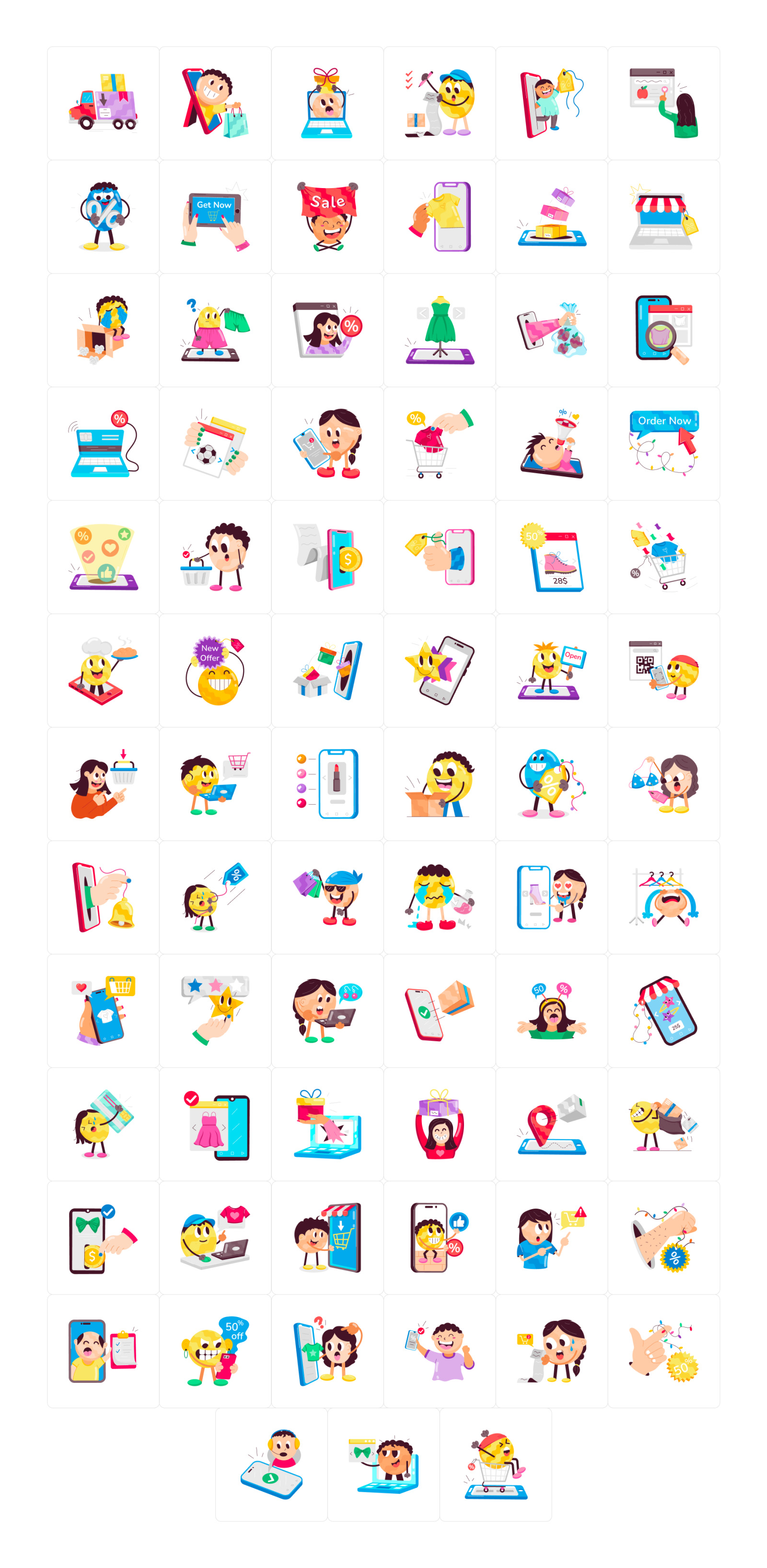 Animated Online Shopping Stickers Animated Online Shopping Stickers