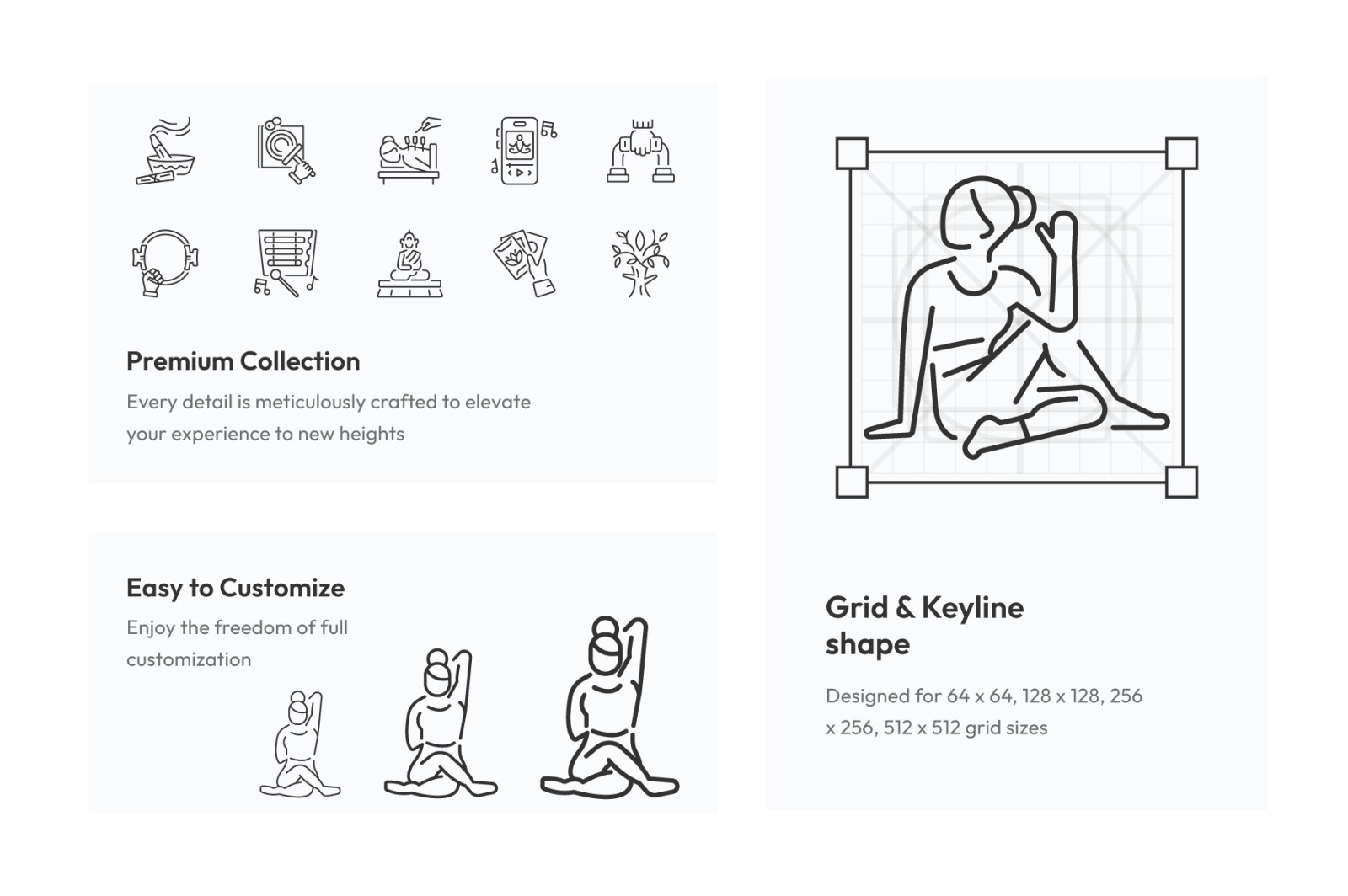 Yoga and Meditation Icon Set Yoga and Meditation Icon Set