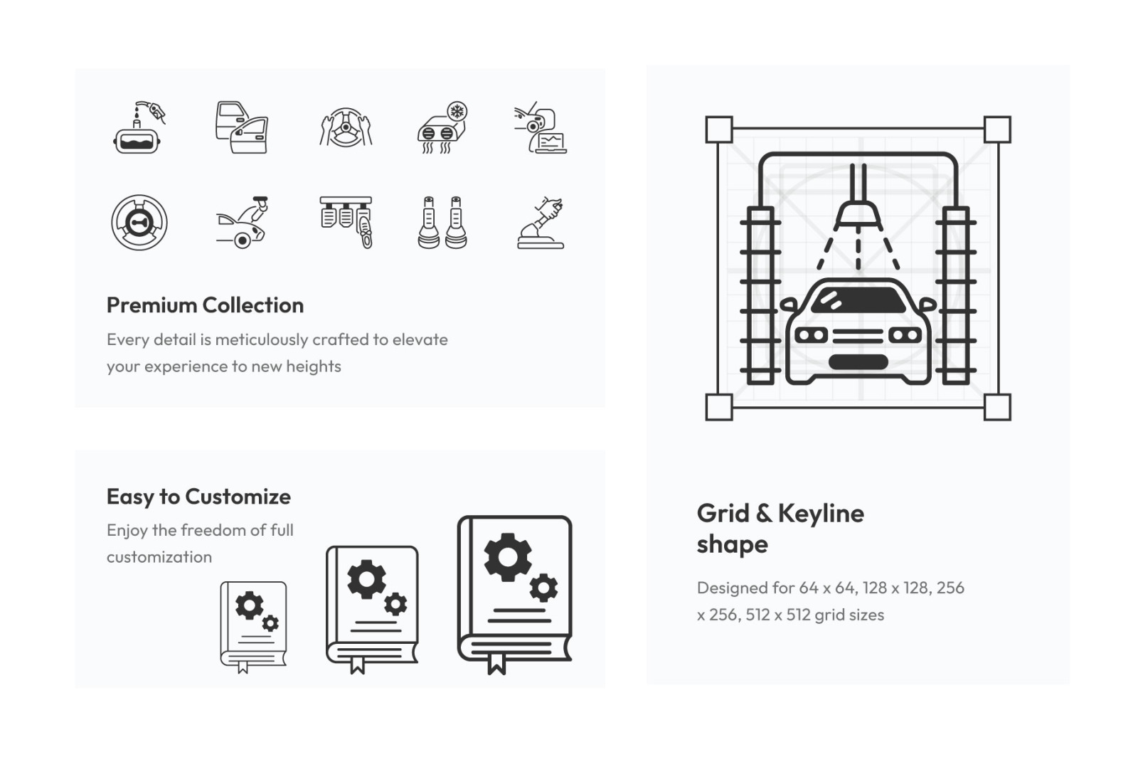 Car Mechanic Icon Collection Car Mechanic Icon Collection