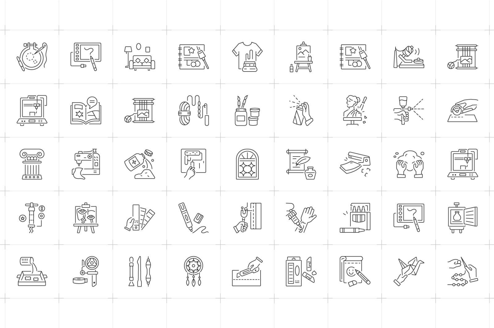 Arts and Crafts Icon Set