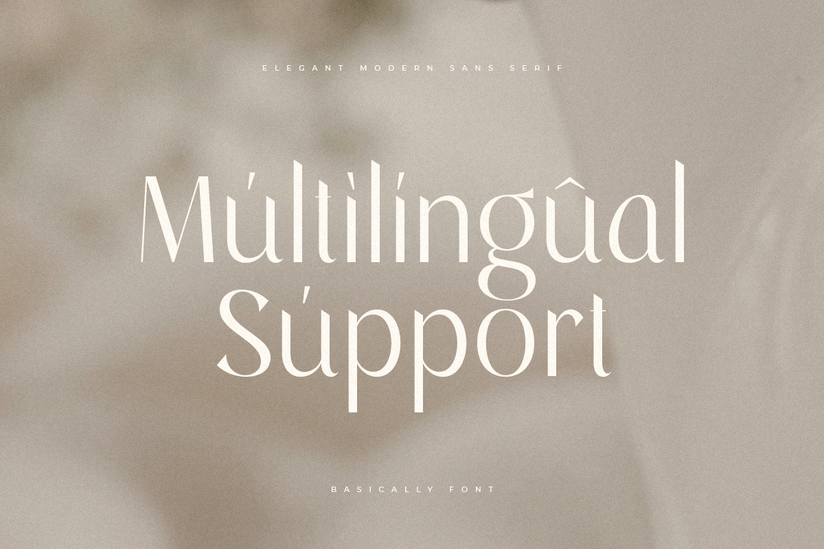Basically - Elegant Modern Sans Serif Basically - Elegant Modern Sans Serif