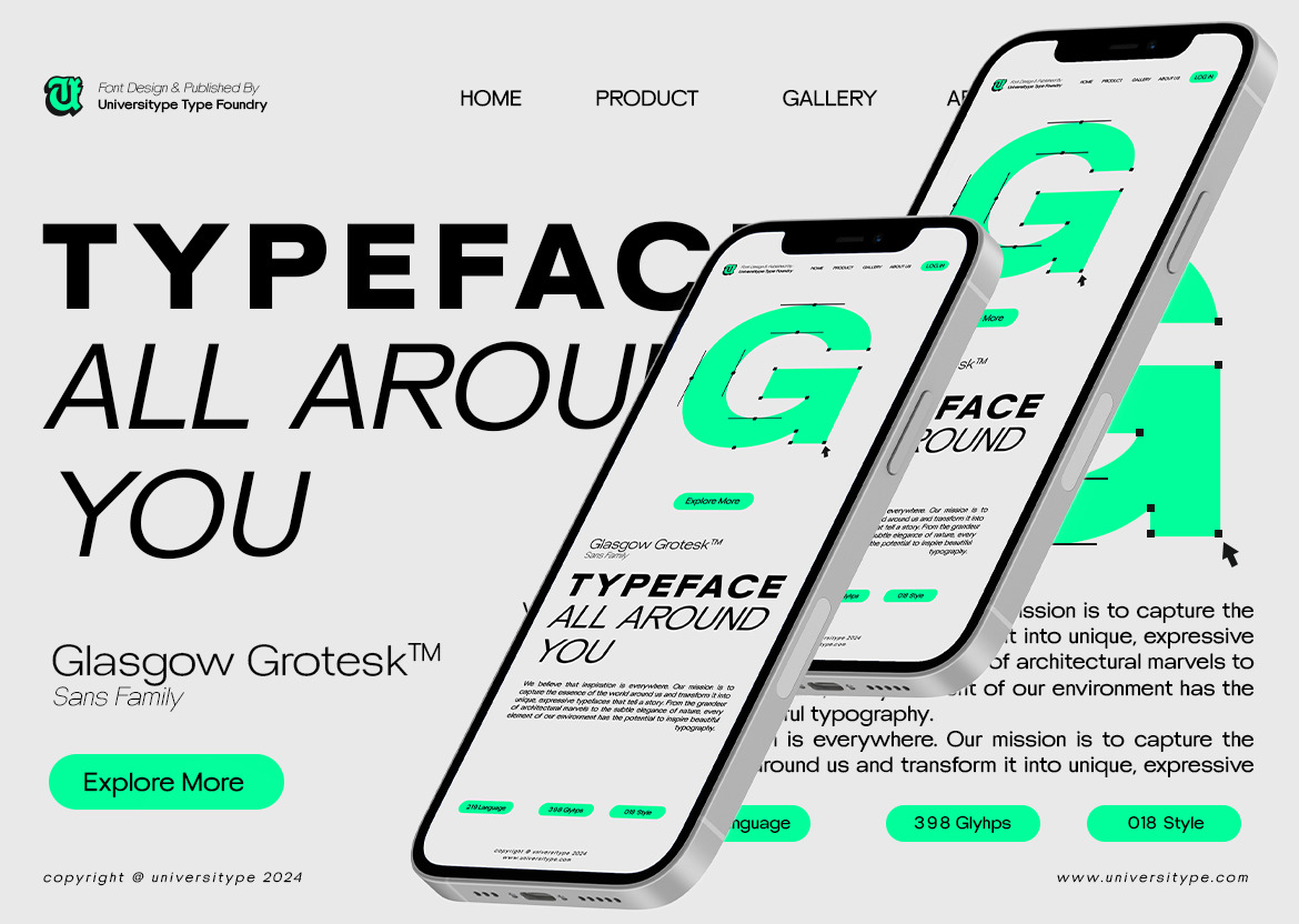UT Glasgow Grotesk - A Modern Grotesk Family Font