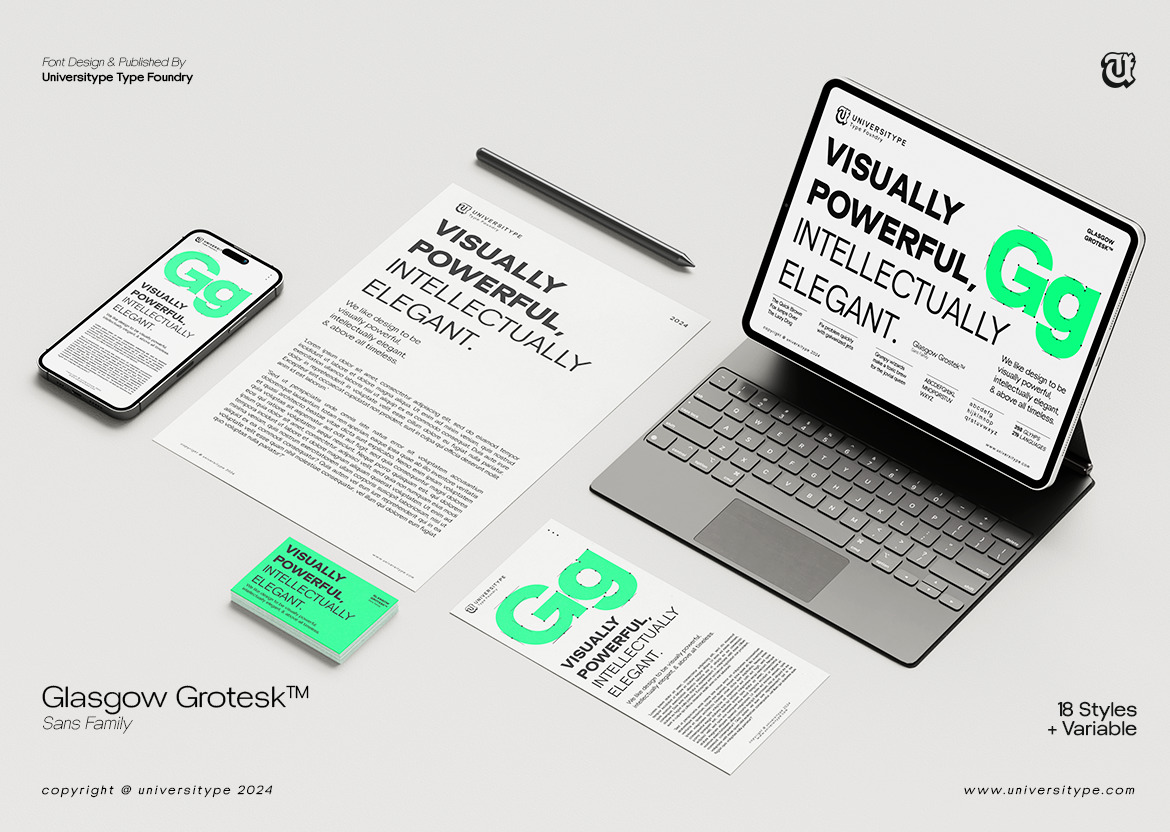 UT Glasgow Grotesk - A Modern Grotesk Family Font