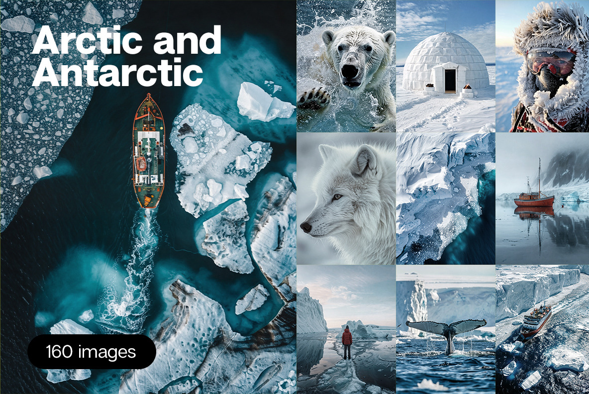 Arctic and Antarctic - 160 images Arctic and Antarctic - 160 images