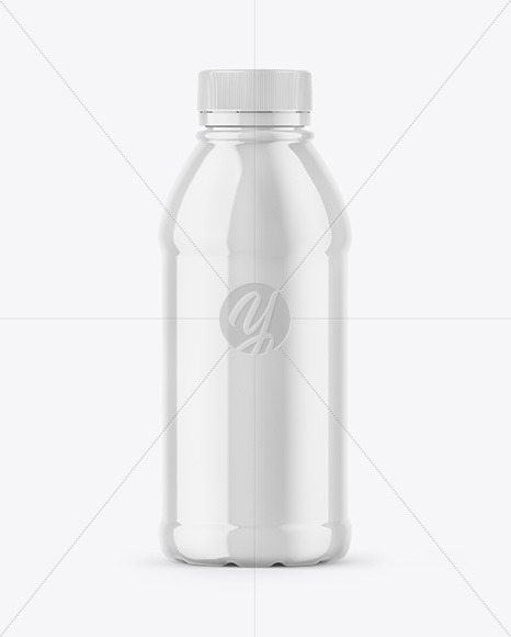 Glossy Plastic 16oz Bottle Mockup