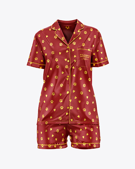 Women's Pajamas with Shorts Mockup